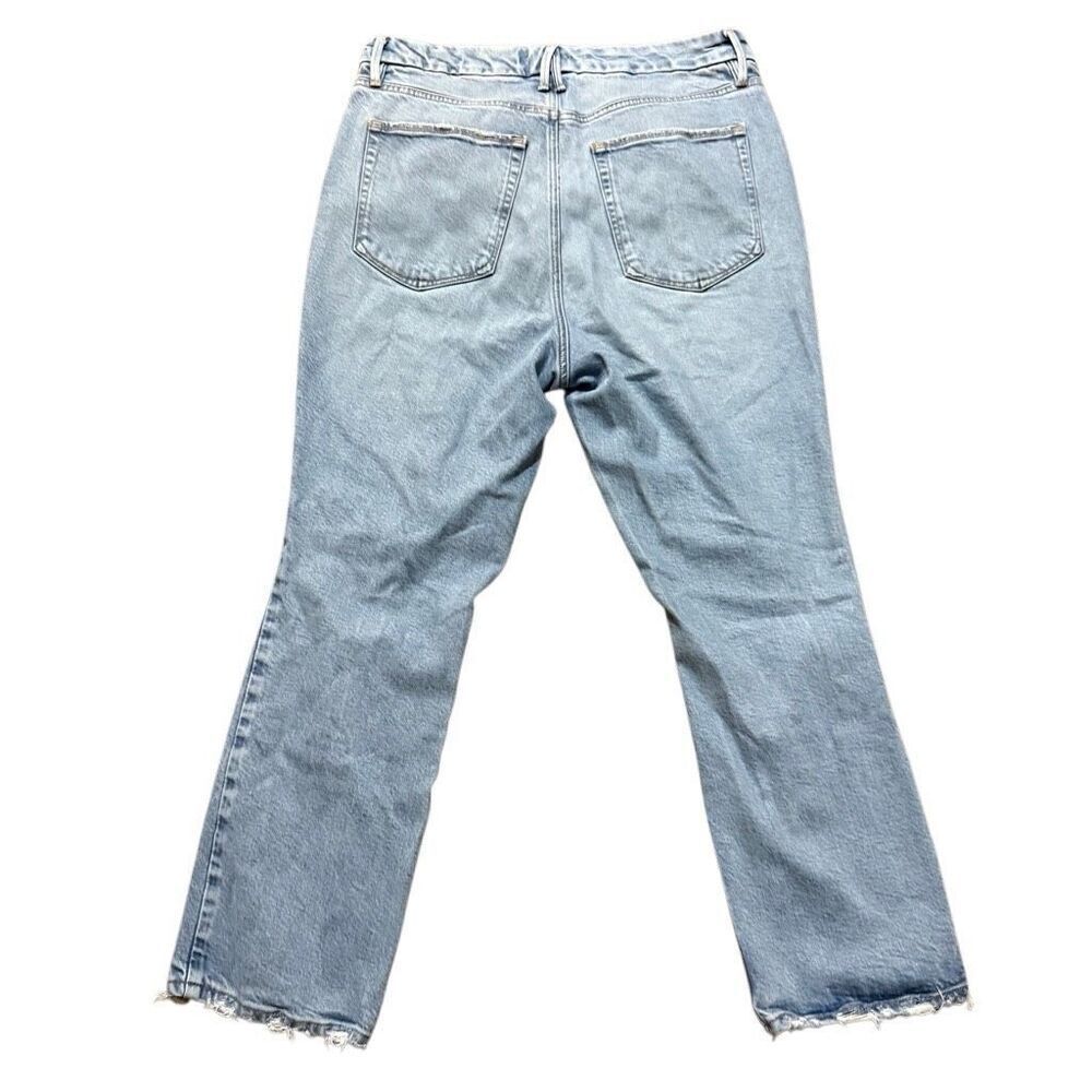 Good American distressed straight leg jeans size 15 - Picture 2 of 5